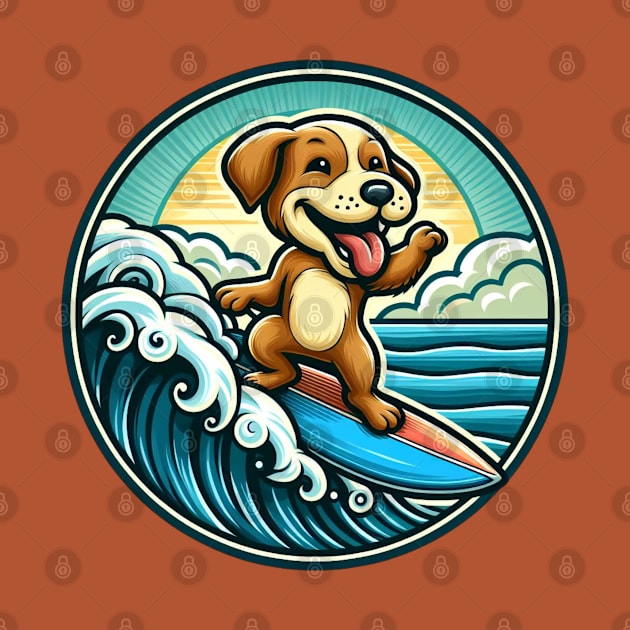 Surfer dog by The Artful Barker