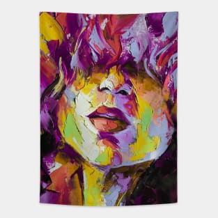 Abstract portrait of a beautiful girl. Tapestry