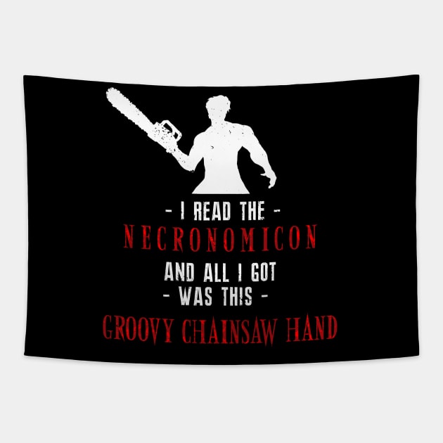 I Read the Necronomicon... Tapestry by CCDesign