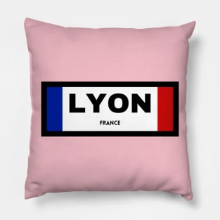 Lyon City in French Flag Pillow