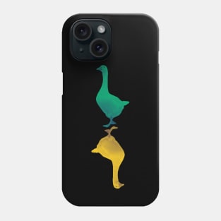 Reflecting green and yellow ducks Phone Case