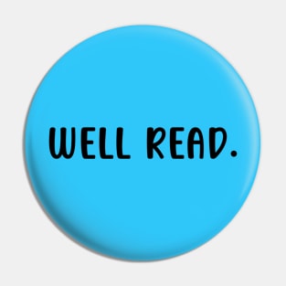 Well Read Typography Pin