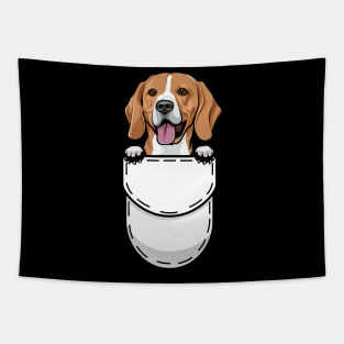 Funny Beagle Pocket Dog Tapestry