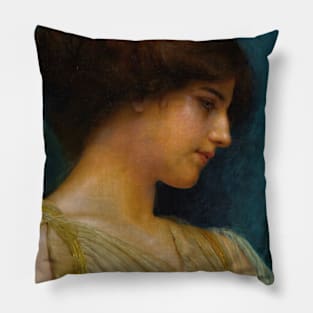 Study of a Girl's Head by John William Godward Pillow