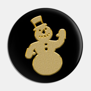 Merry Christmas Golden Santa Pin