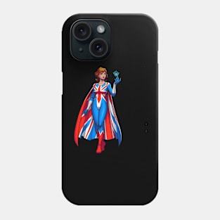 London England Cosmic Female Comic Book Superhero Phone Case