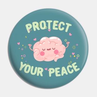 Protect your peace motivational quote typography Pin