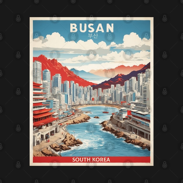 Busan South Korea Travel Tourism Retro Vintage by TravelersGems