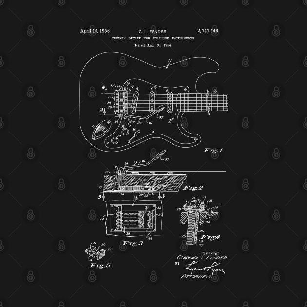 Discover Tremolo Blueprint - Fender Tremolo - T-Shirt