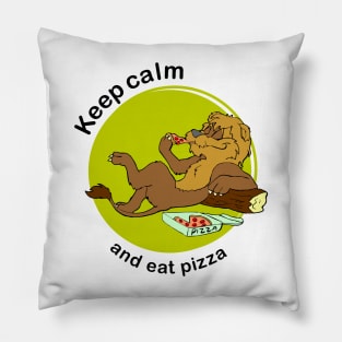 Keep calm and eat pizza Pillow