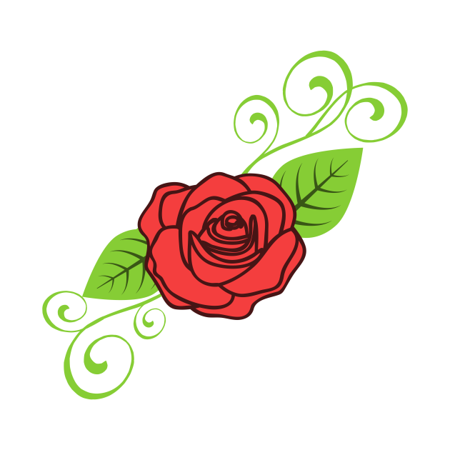 Red rose design - Red Rose - T-Shirt | TeePublic