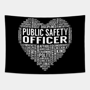 Public Safety Officer Heart Tapestry