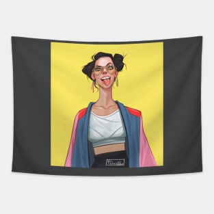 Super cool girl Tapestry