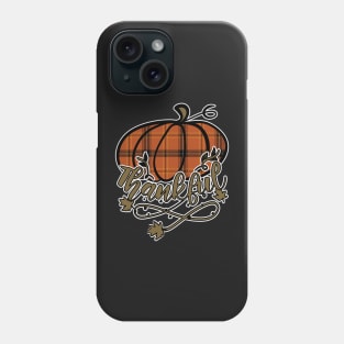 Thankful Plaid Pumpkin, Vintage Autumn Fall Phone Case