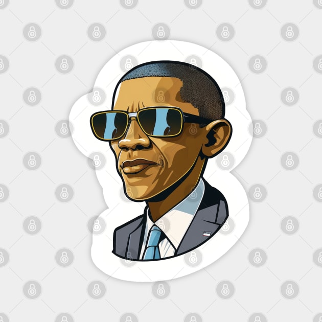 Barack Obama Coolest President Magnet by UrbanLifeApparel