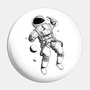 Floating in space Pin