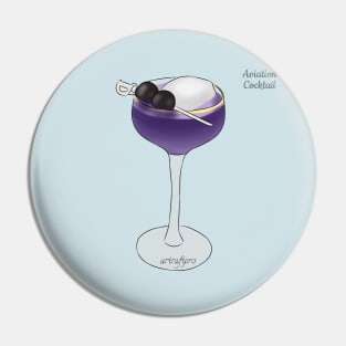 Aviation Cocktail Summer Drink Pin