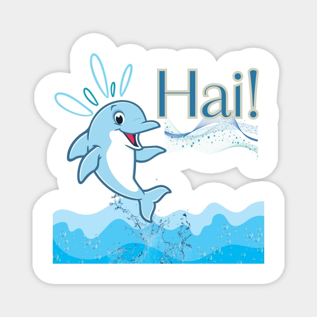 Hai Dolphin Magnet by Kenartideas