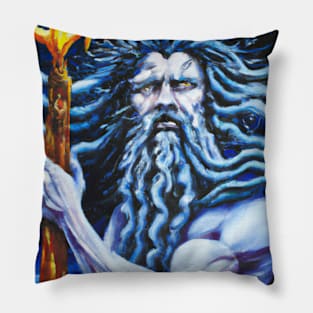 Zeus - painting of the greek ancient god Pillow