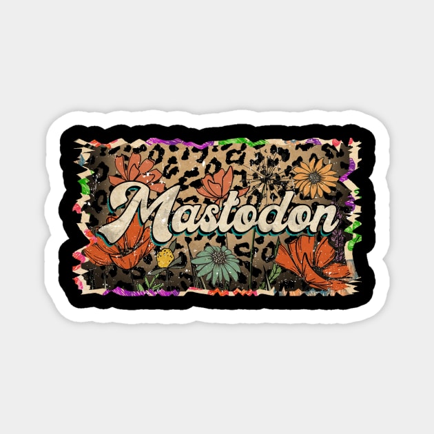 Mastodon Vintage Proud Name Personalized Birthday 70s 80s 90s Styles Magnet by Gorilla Animal