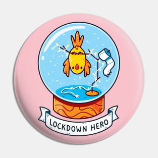 Snow Globe With Parrot Lockdown Hero Pin