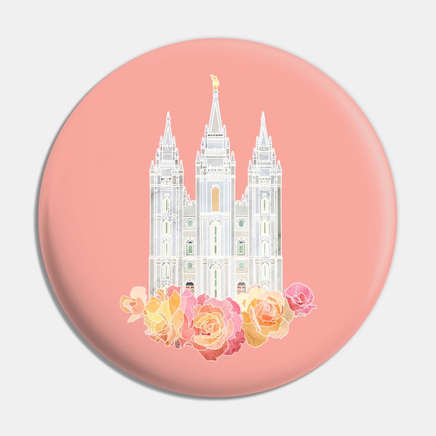 Salt Lake City Temple Pin by Roguish Design