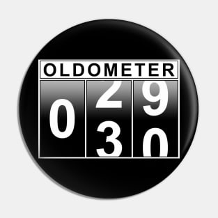 30th Birthday Oldometer Pin