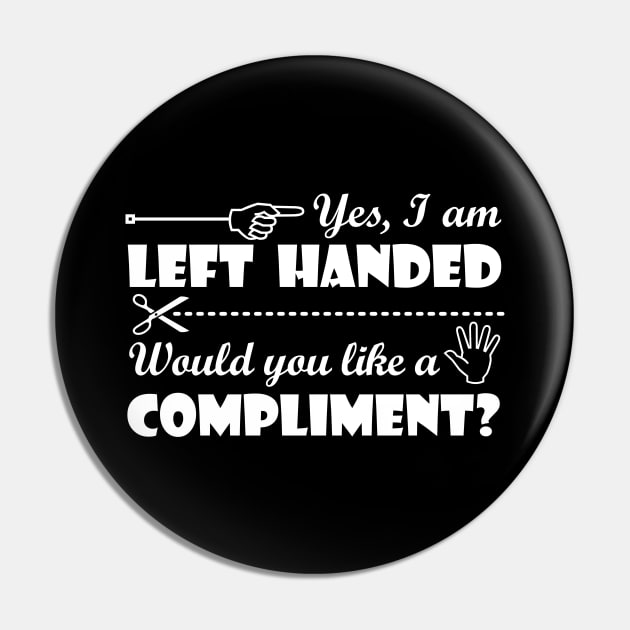 Lispe Yes, I am Left Handed Pin by Lispe