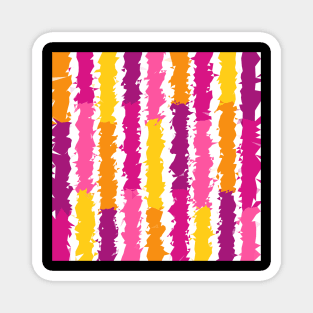 Abstract Lines Of Bright Summer Colors Magnet