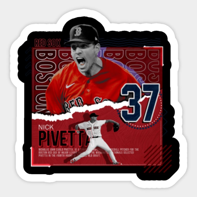 Nick Pivetta Baseball Paper Poster Red Sox - Nick Pivetta - Sticker