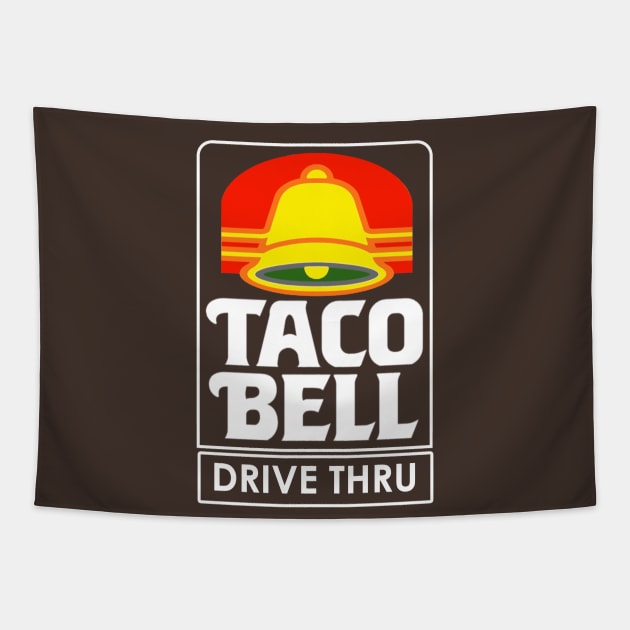 Retro Taco Drive Thru Tapestry by Meat Beat