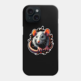 Half body rat vector urban street art style Phone Case