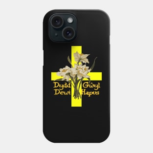 St Davids Day Daffodils And Cross Phone Case