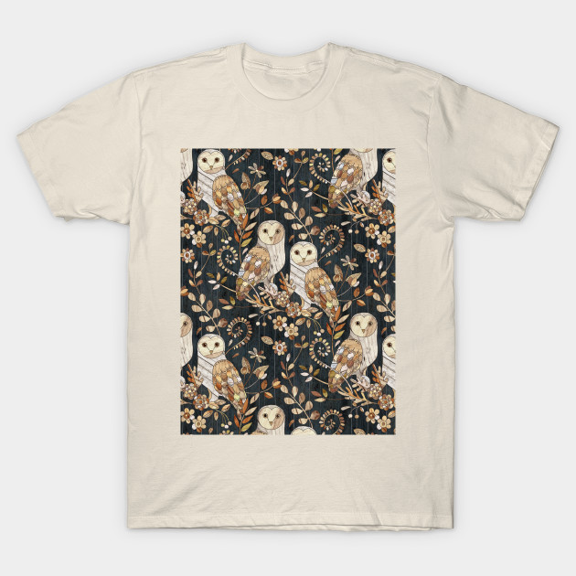 Wooden Wonderland Barn Owl Collage Owl T Shirt Teepublic