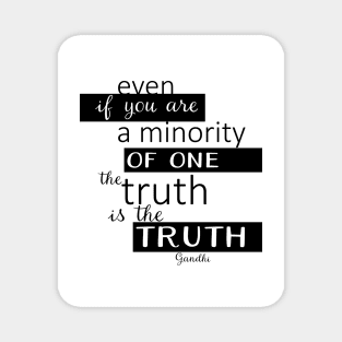 The Truth Gandhi Quote Typography Design Magnet