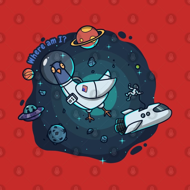 dumb pigeon in the space design by legend