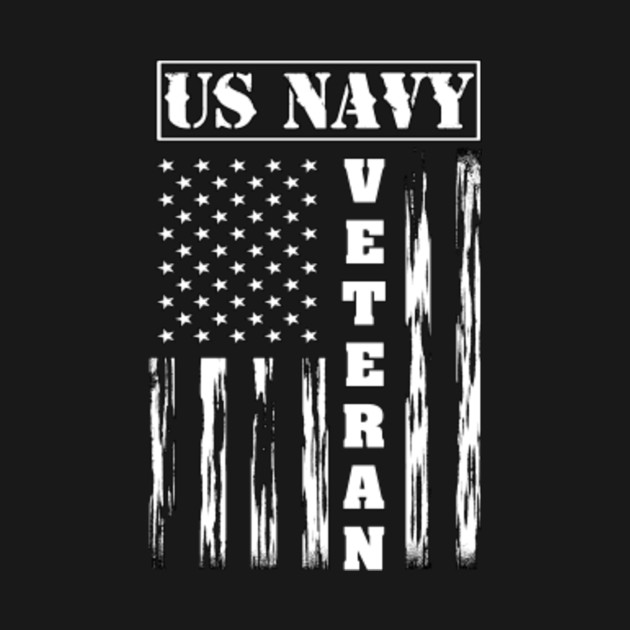 Download US NAVY Veteran - Distressed American Flag Tee - Navy - T ...