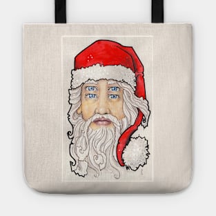 All seeing four eyed santa Tote