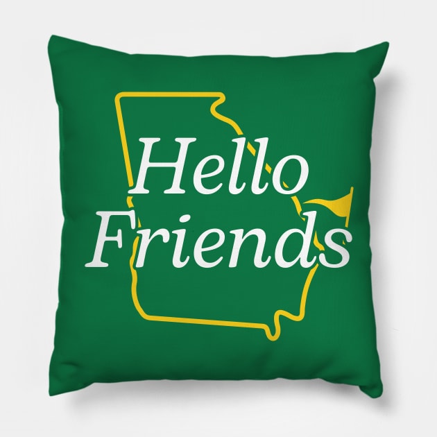 Hello Friends Pillow by Tebird