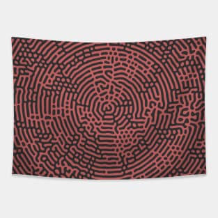 Radial Turing Pattern (Rose Gold) Tapestry