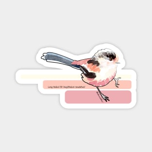 Long-tailed Tit Watercolour Magnet