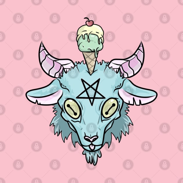 Ice cream Baphomet by yourlocalartplug