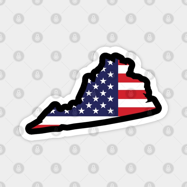 Virginia State Shaped Flag Background Magnet by anonopinion