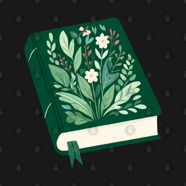 Green Floral Book by Siha Arts