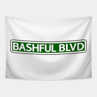 Bashful Blvd Street Sign Tapestry