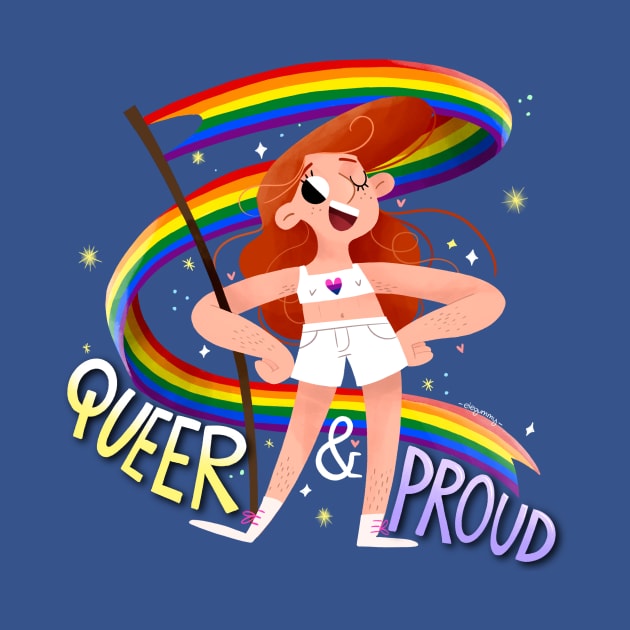 Queer & Proud. Bi heart by Gummy Illustrations