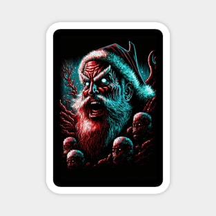 Evil Santa Metal Christmas Magnet