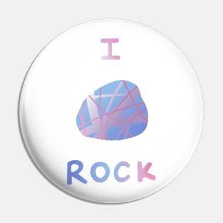 Pride rocks - bigender Pin