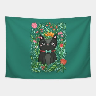 Сat in flowers Tapestry