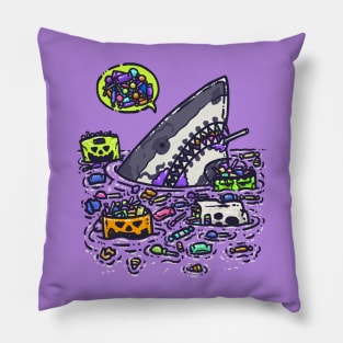 Halloween Candy Destruction Shark Pillow